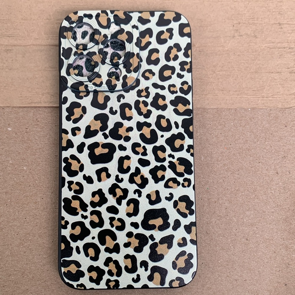 Khaki Leopard Pattern Mobile Phone Case For Men Women For IPhone